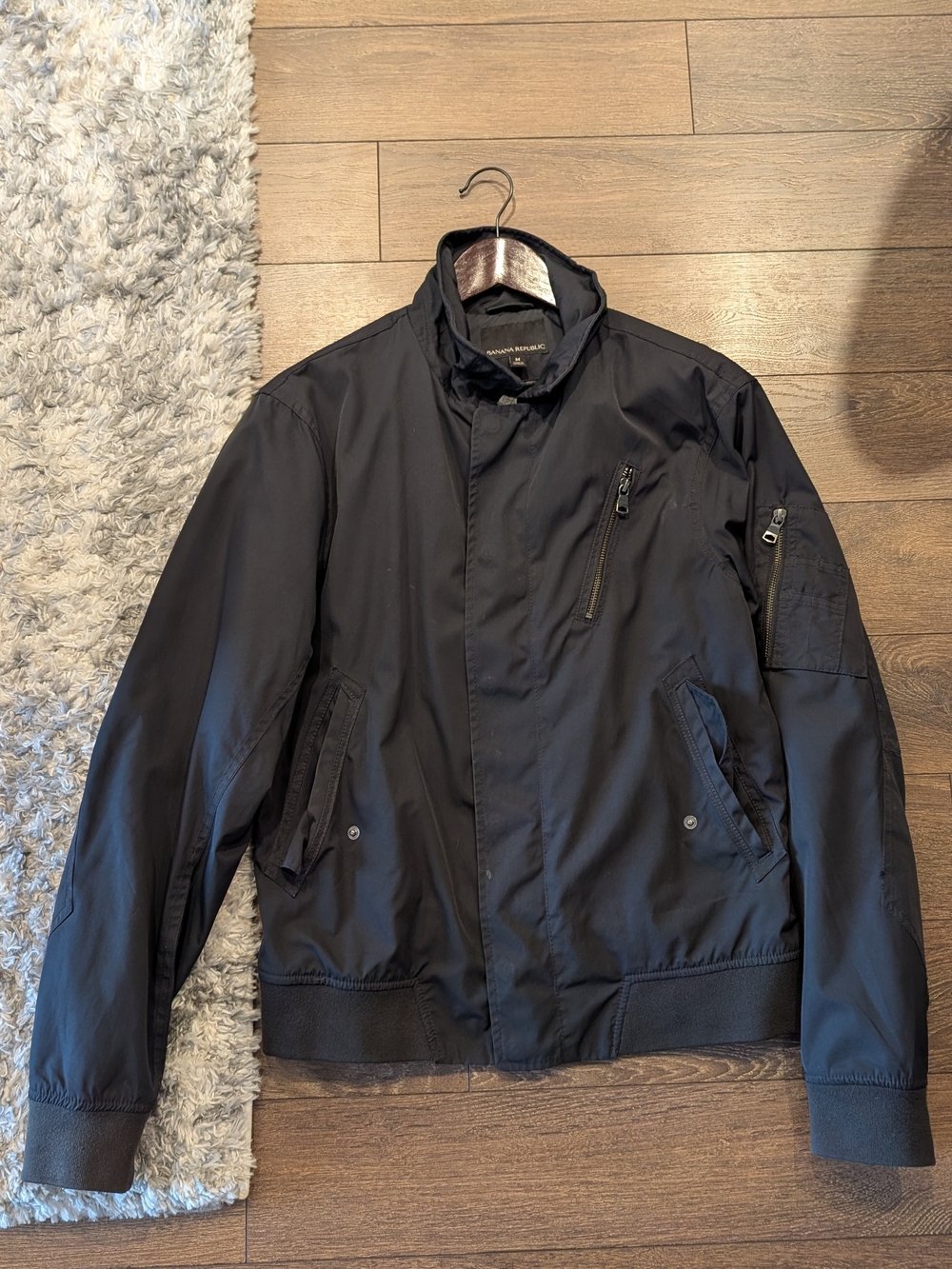 Banana Republic Black Bomber Jacket